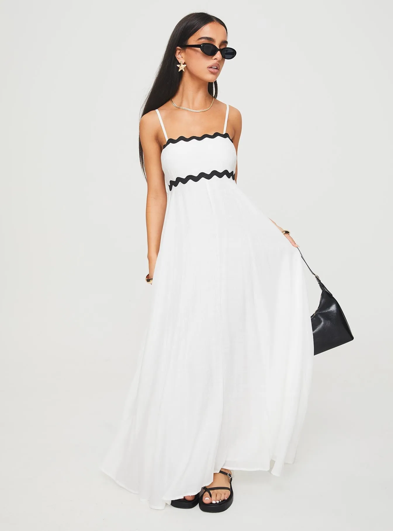 Vibrant evening maxi Croxetti Maxi Dress White
