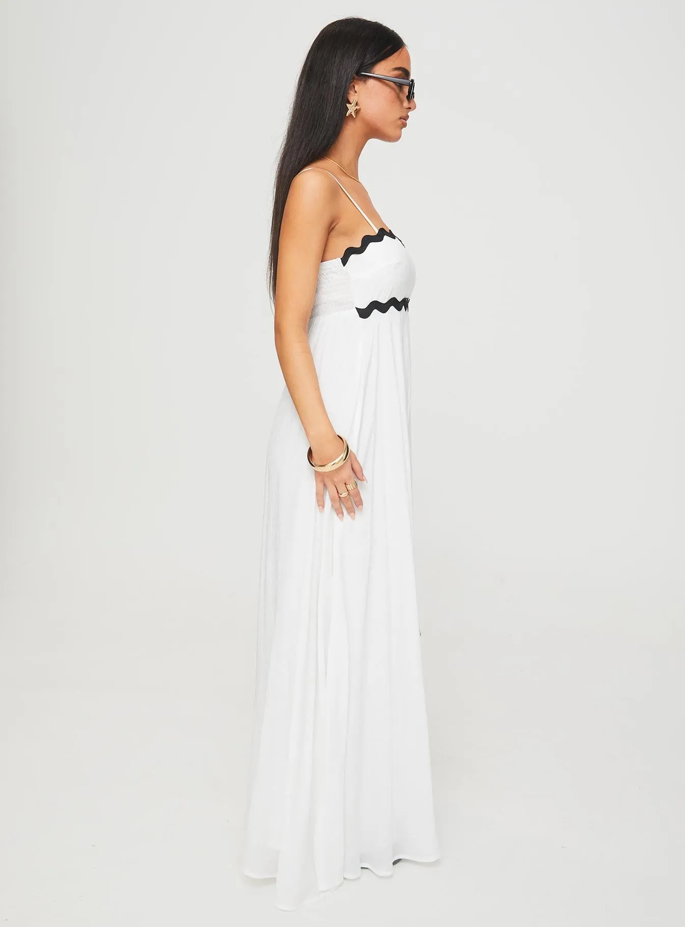 Croxetti Maxi Dress White Muslin Glow