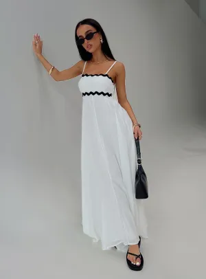 Garnet Shine Croxetti Maxi Dress White