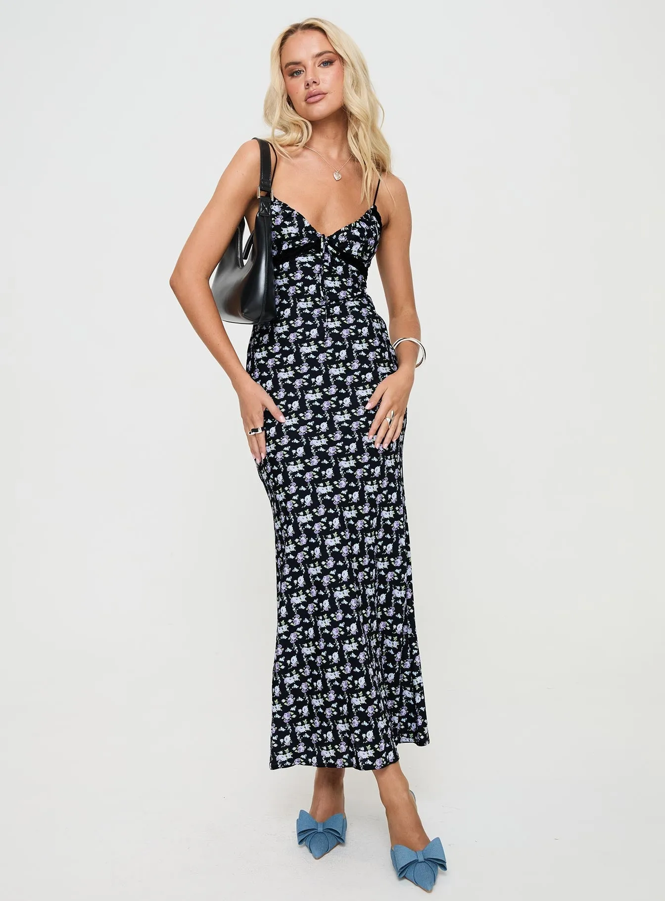 Versatile event attire Emily Maxi Dress Black / Floral