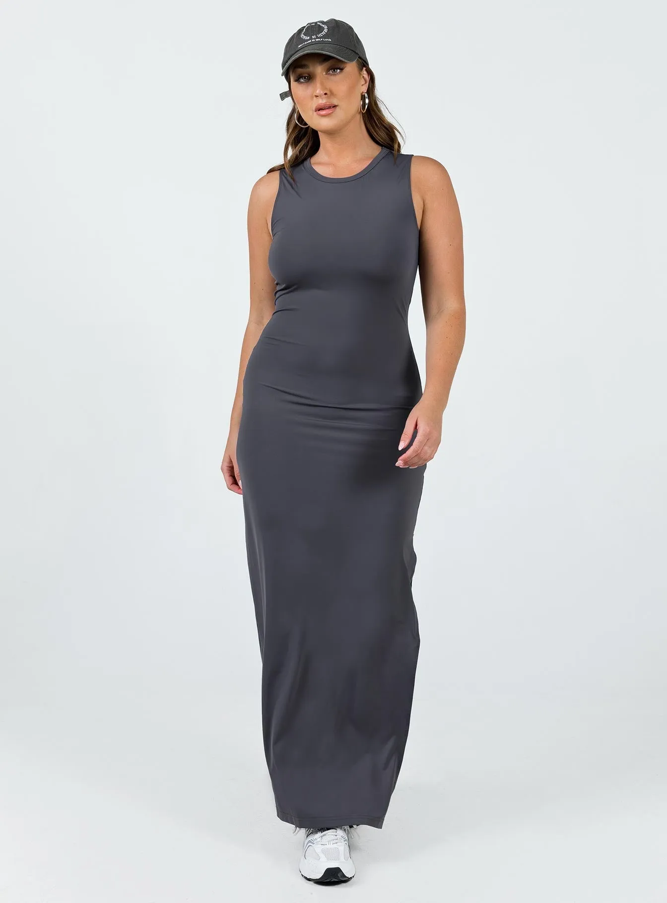 Bena Maxi Dress Slate Its simple design makes it easy to pair with accessories and shoes for a personalized look