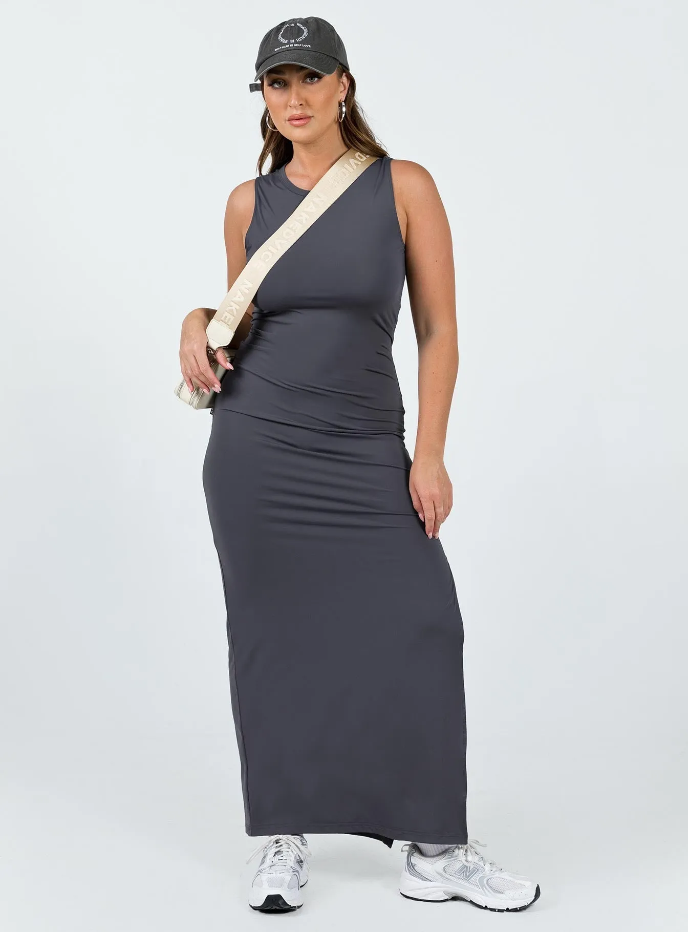 Bena Maxi Dress Slate This dress is designed to be worn for a variety of occasions providing effortless style Sage Green