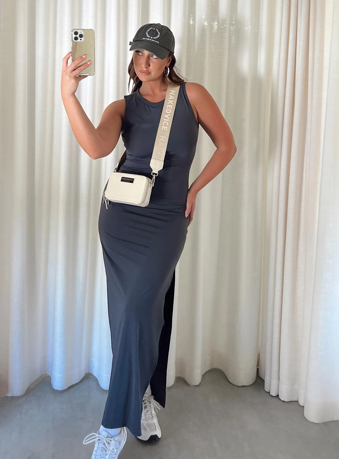 Iron Gate The sleek lines of this maxi dress create a flattering and elegant look for any event Bena Maxi Dress Slate