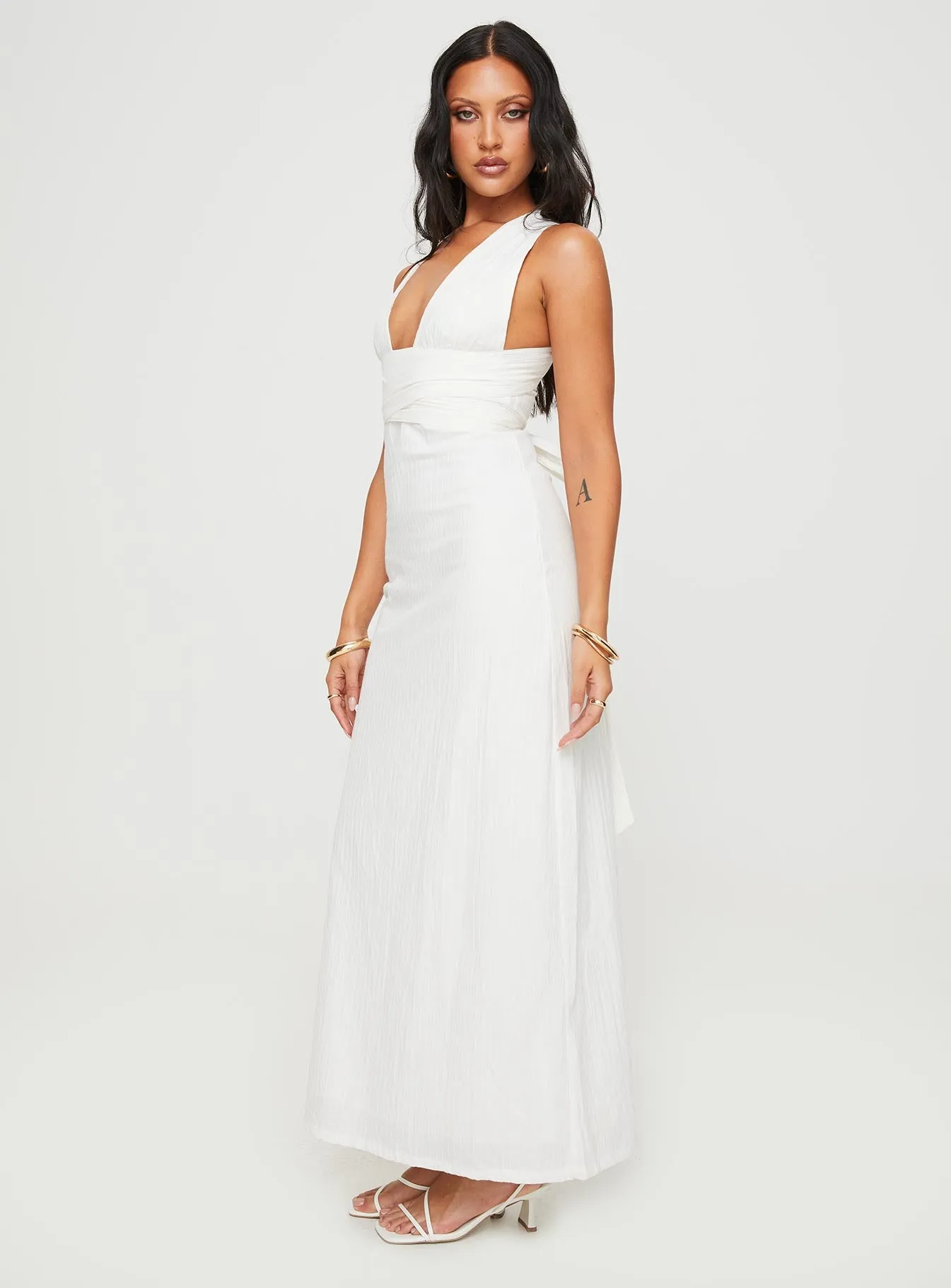 Boho chic Alsace Maxi Dress White