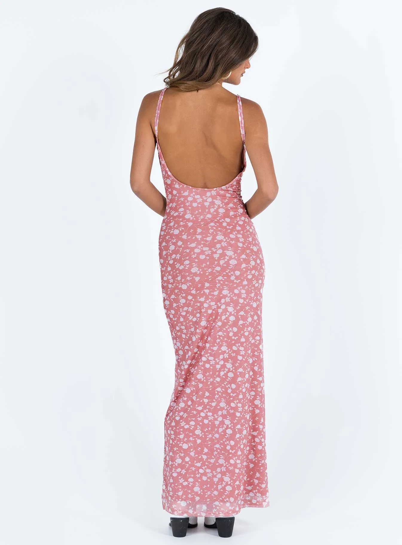 Knox Maxi Dress Pink Floral Beach Gate