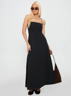 Brightwell Maxi Dress Black Mirror Glow Garden View