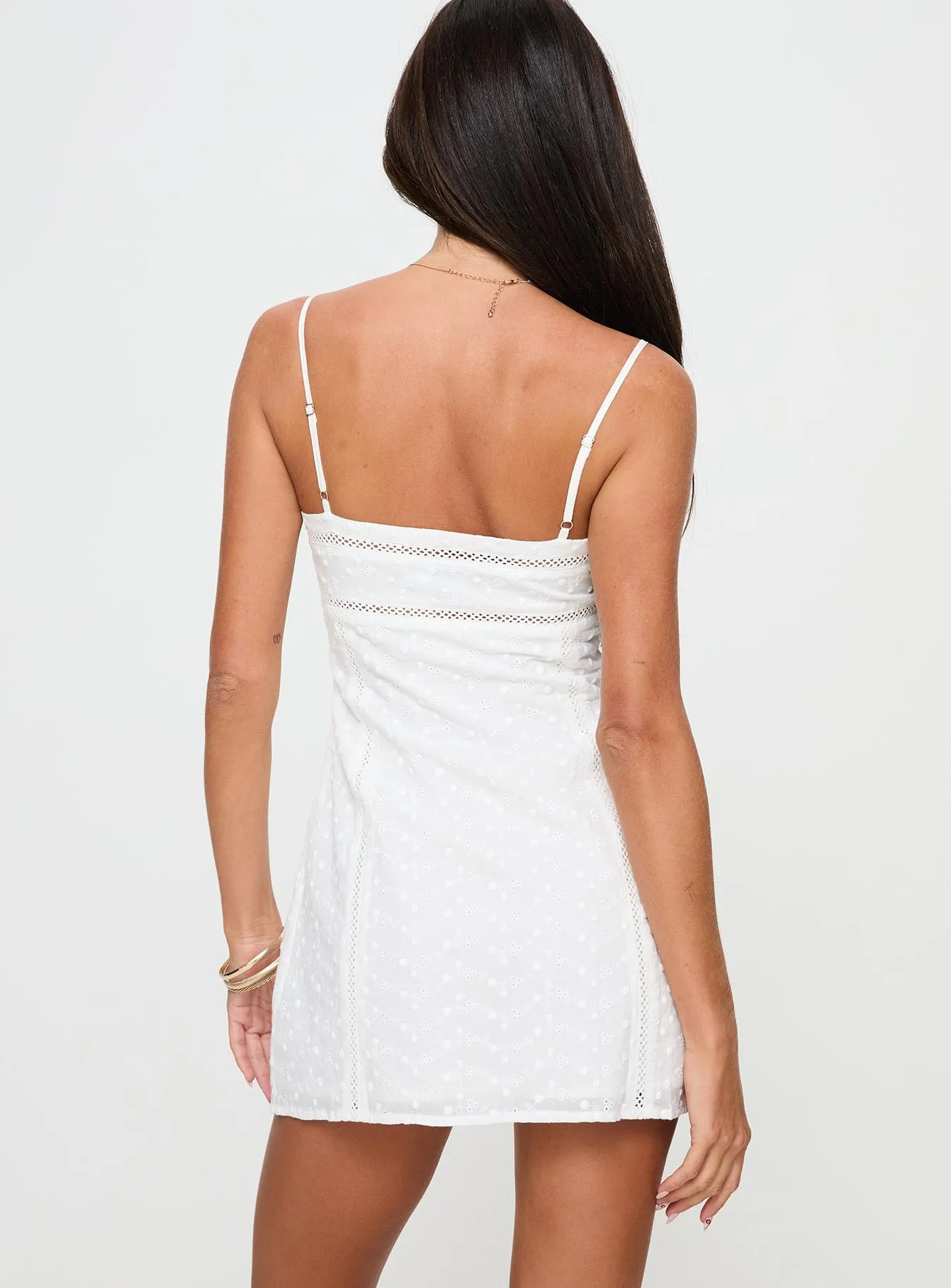 Secure fastening Skin Feel Aldine Mini Dress Cream