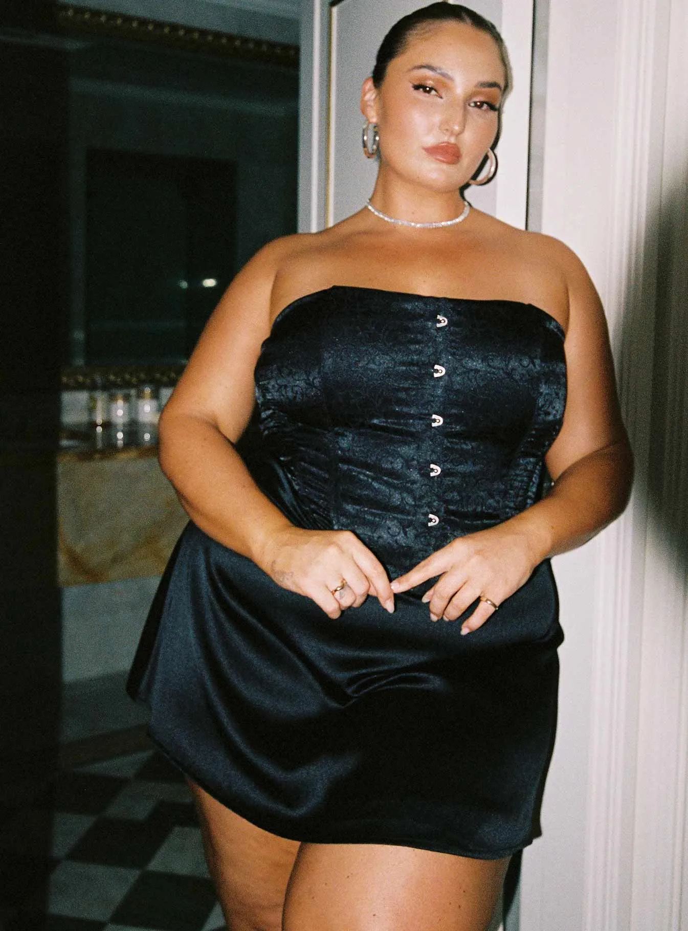 Alter Ego Mini Dress Black Curve City Cool