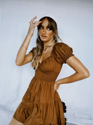 Stage Rush Daniela Mini Dress Chocolate Brown