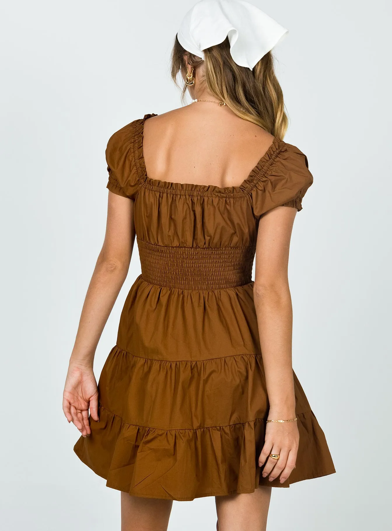 Daniela Mini Dress Chocolate Brown Light Soft
