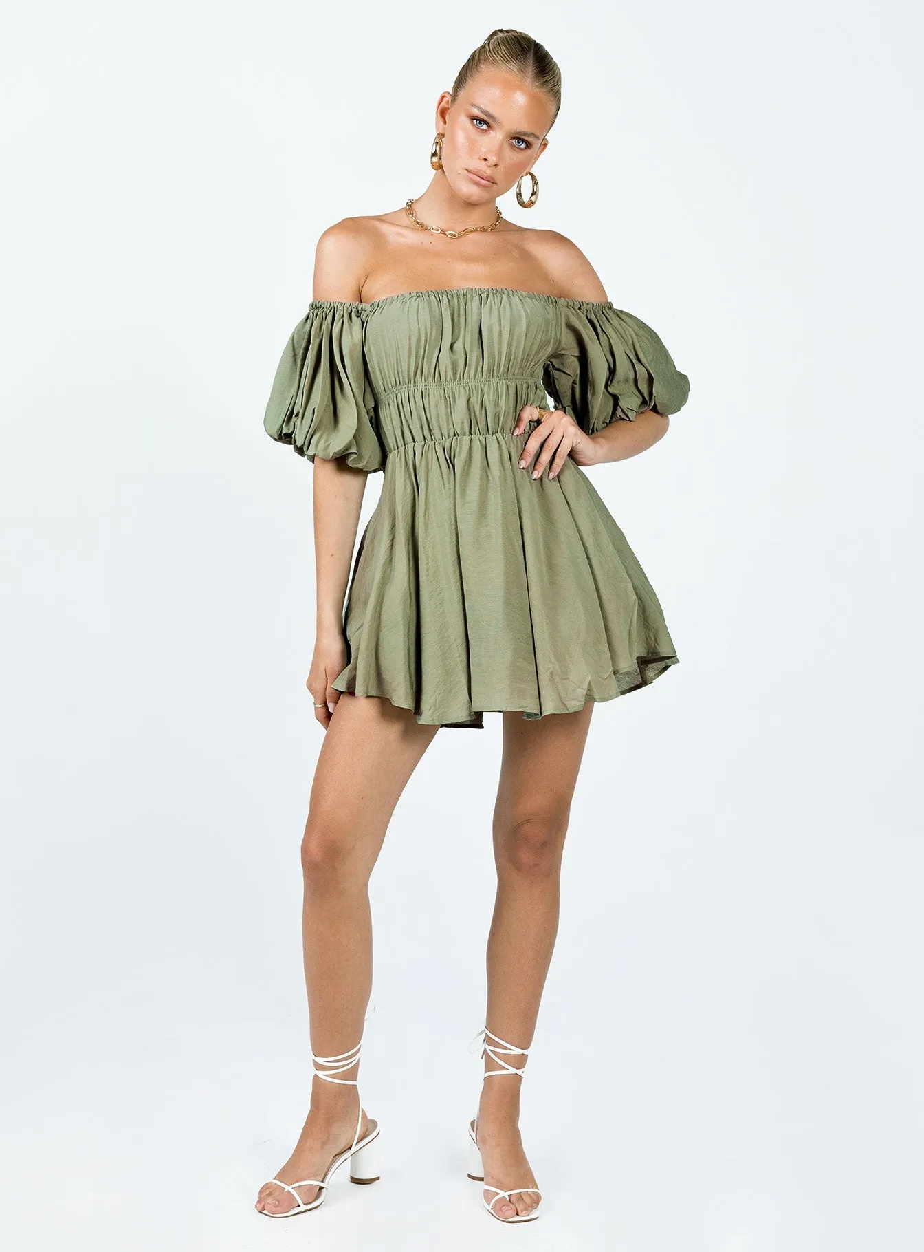 Urban Fashion Halton Mini Dress Khaki