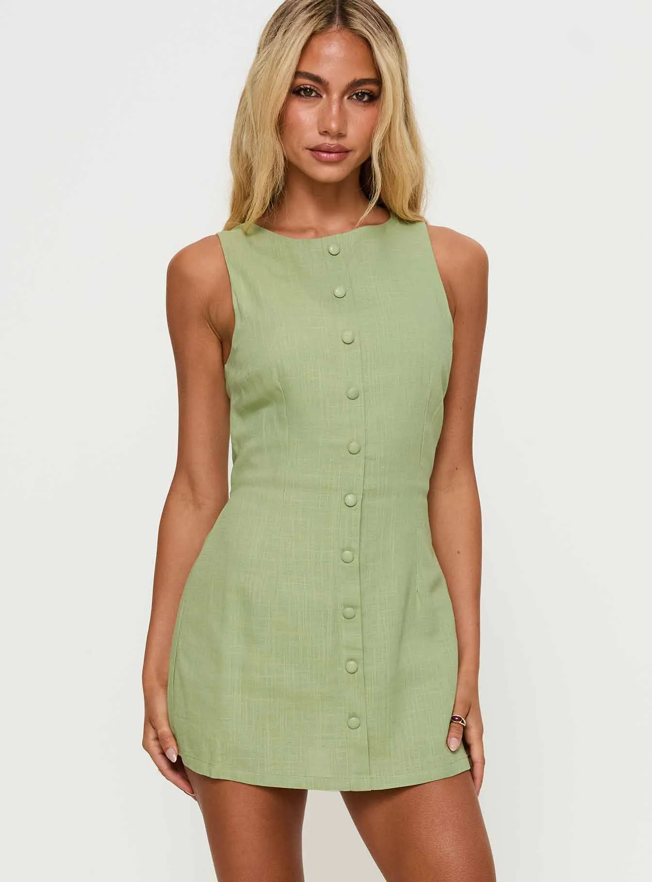 Laird Playsuit Green Close Wrap