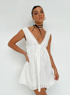Laney Mini Dress White Fresh Vibe