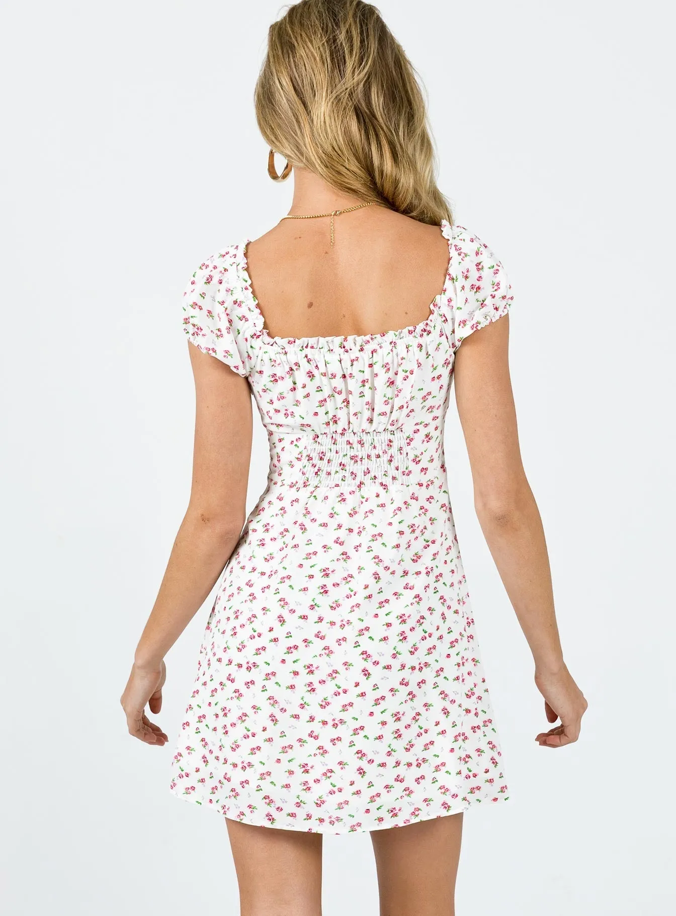 Mini dress with bold colors Lidia Mini Dress White Multi