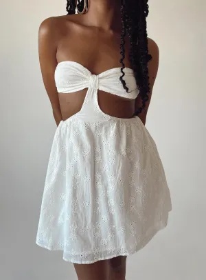 Lulani Mini Dress White Youthful Fashion