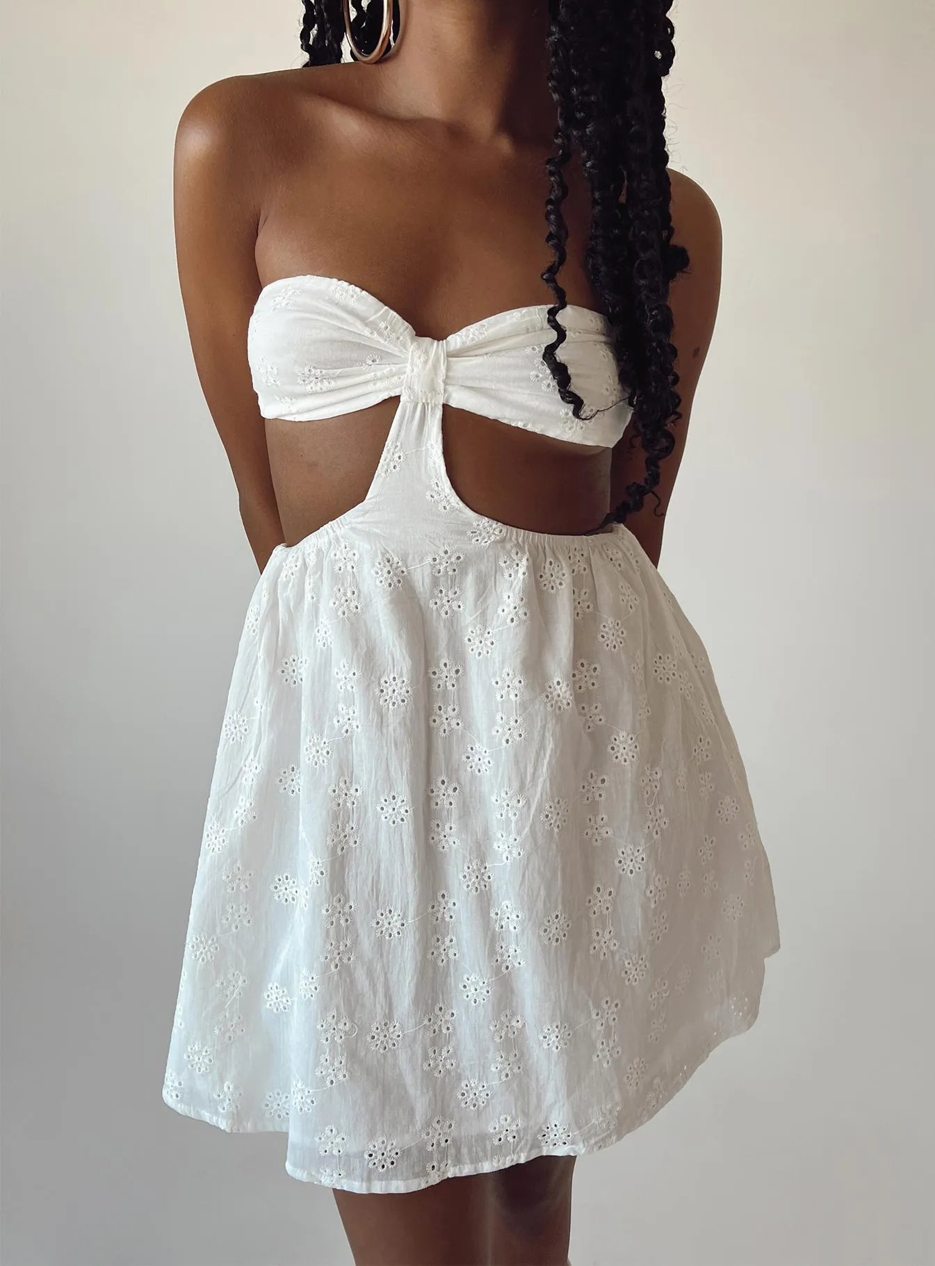 Lulani Mini Dress White Youthful Fashion