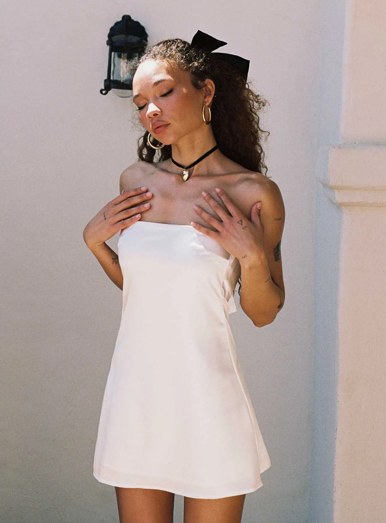Shaya Strapless Mini Dress White Date Ready