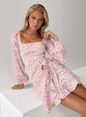 The Villa Mini Dress Floral Bar Scene