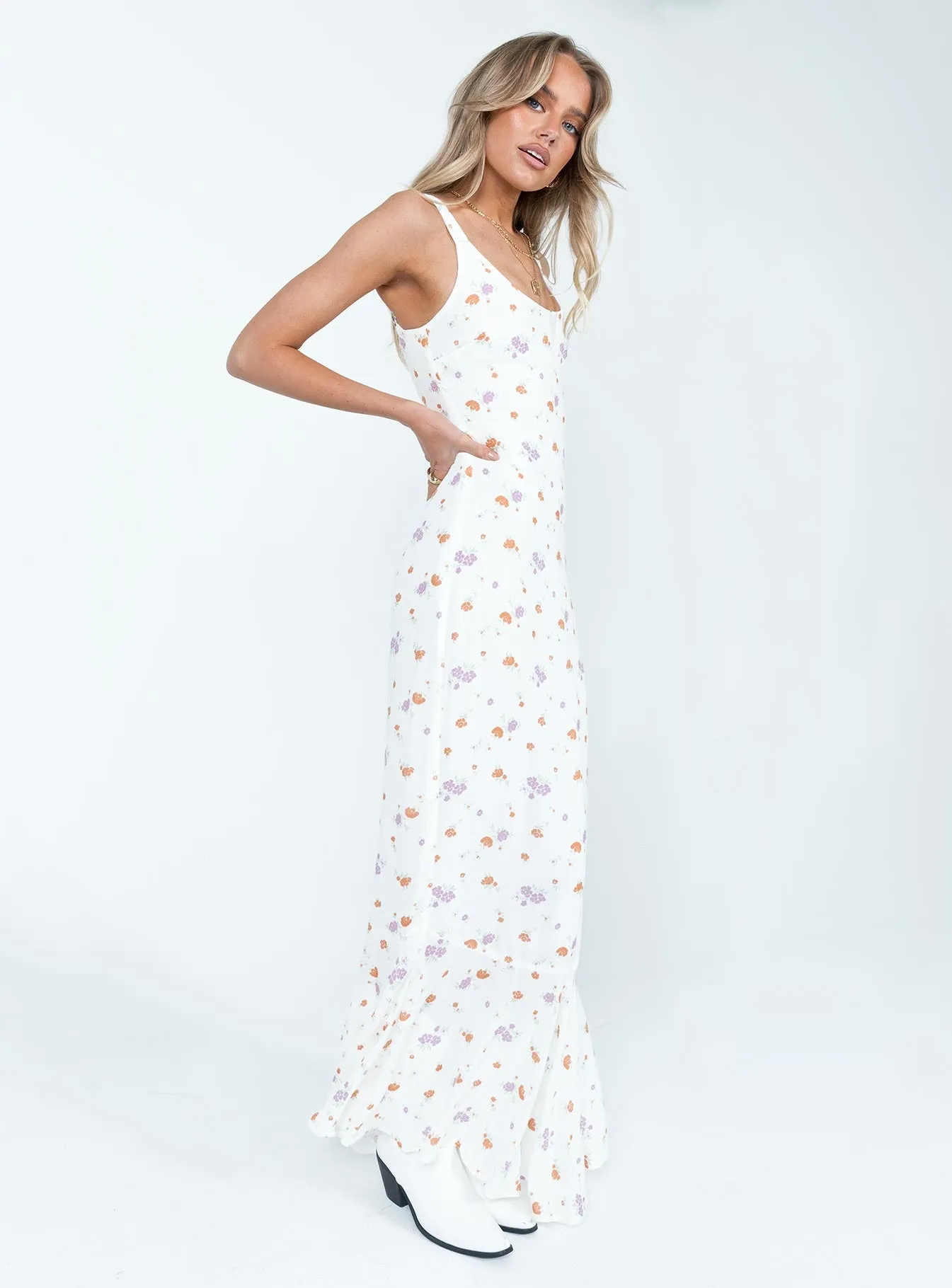 Cowl Neck Curtis Maxi Dress Multi