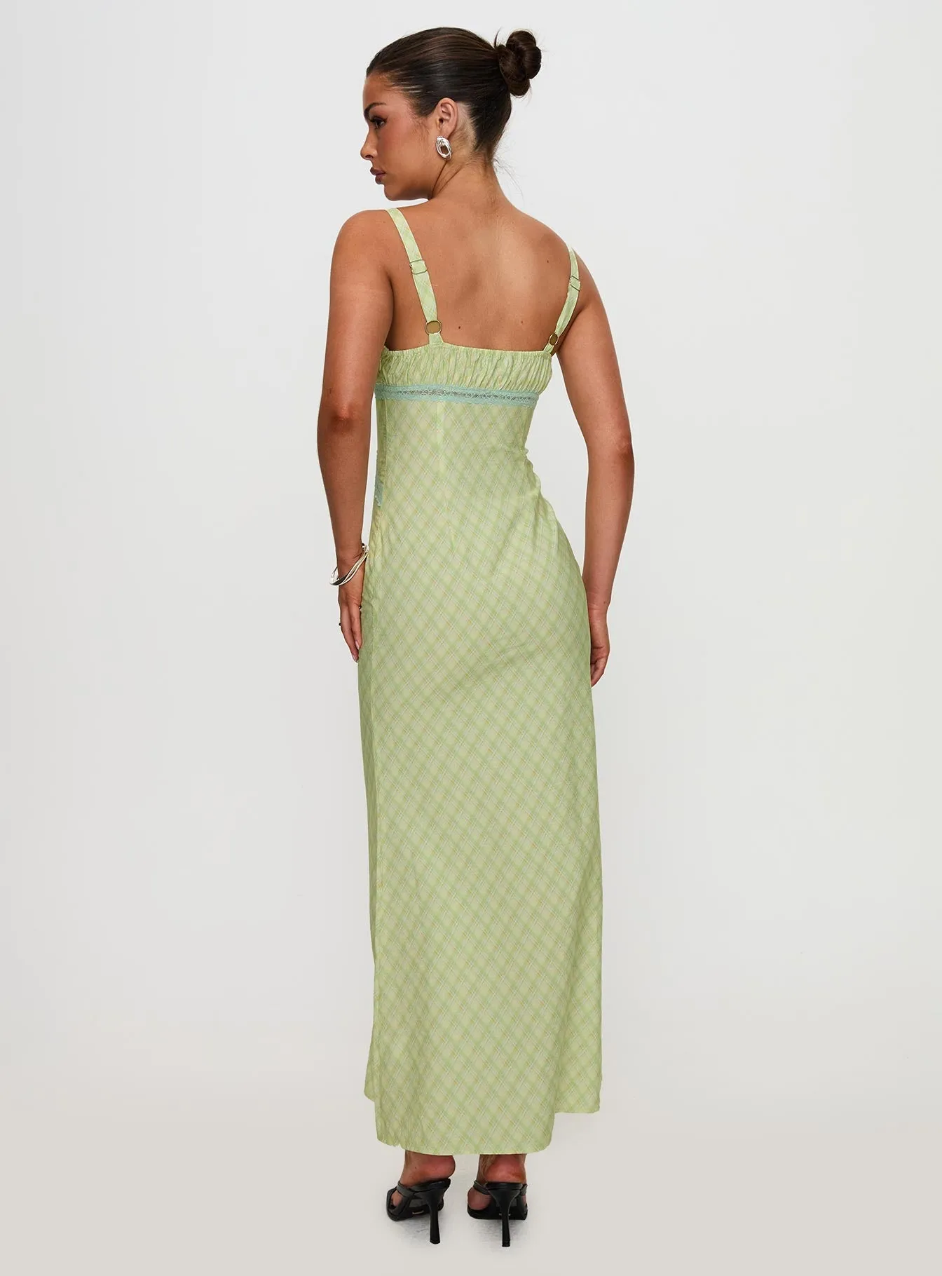 Versatile event attire Leabella Maxi Dress Green Check