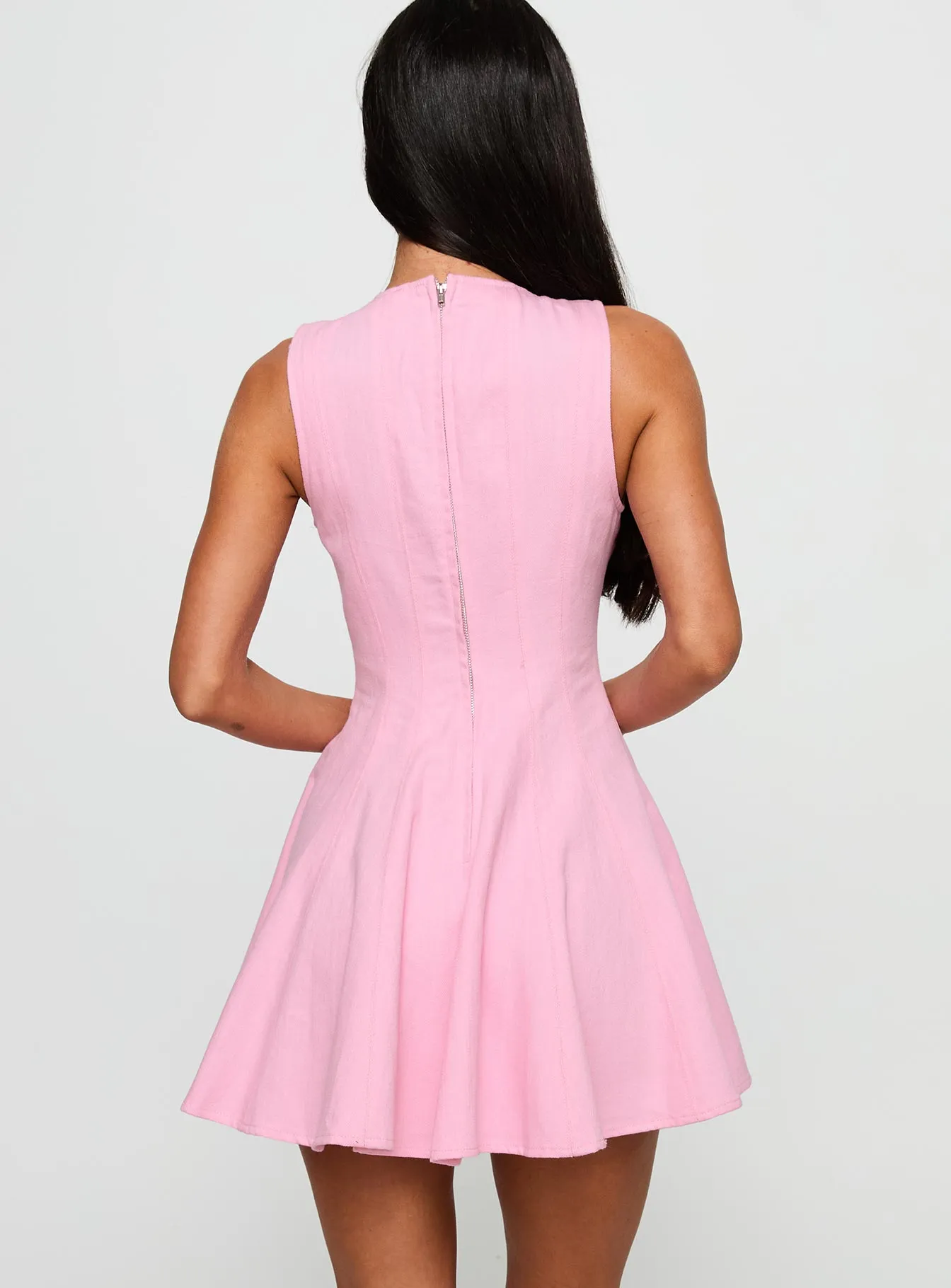 Comfortable party dress Precedence Keyhole Mini Dress Pink