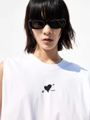 Easy Fit HOT SALE Sleeveless Sweetheart Print T-Shirt