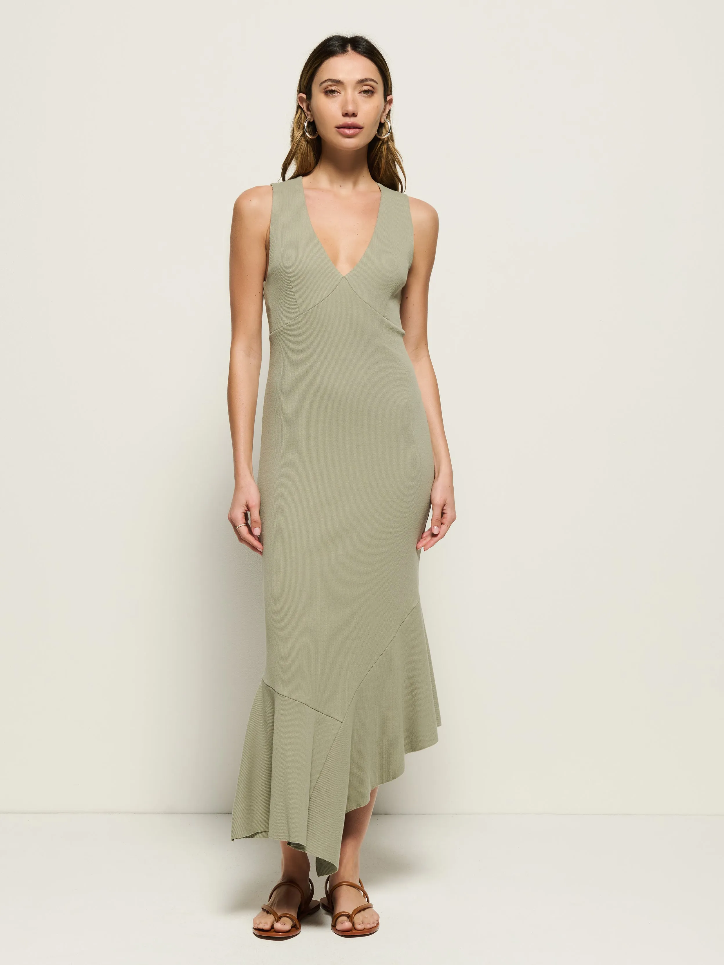 Wave Touch Carmel Midi Dress