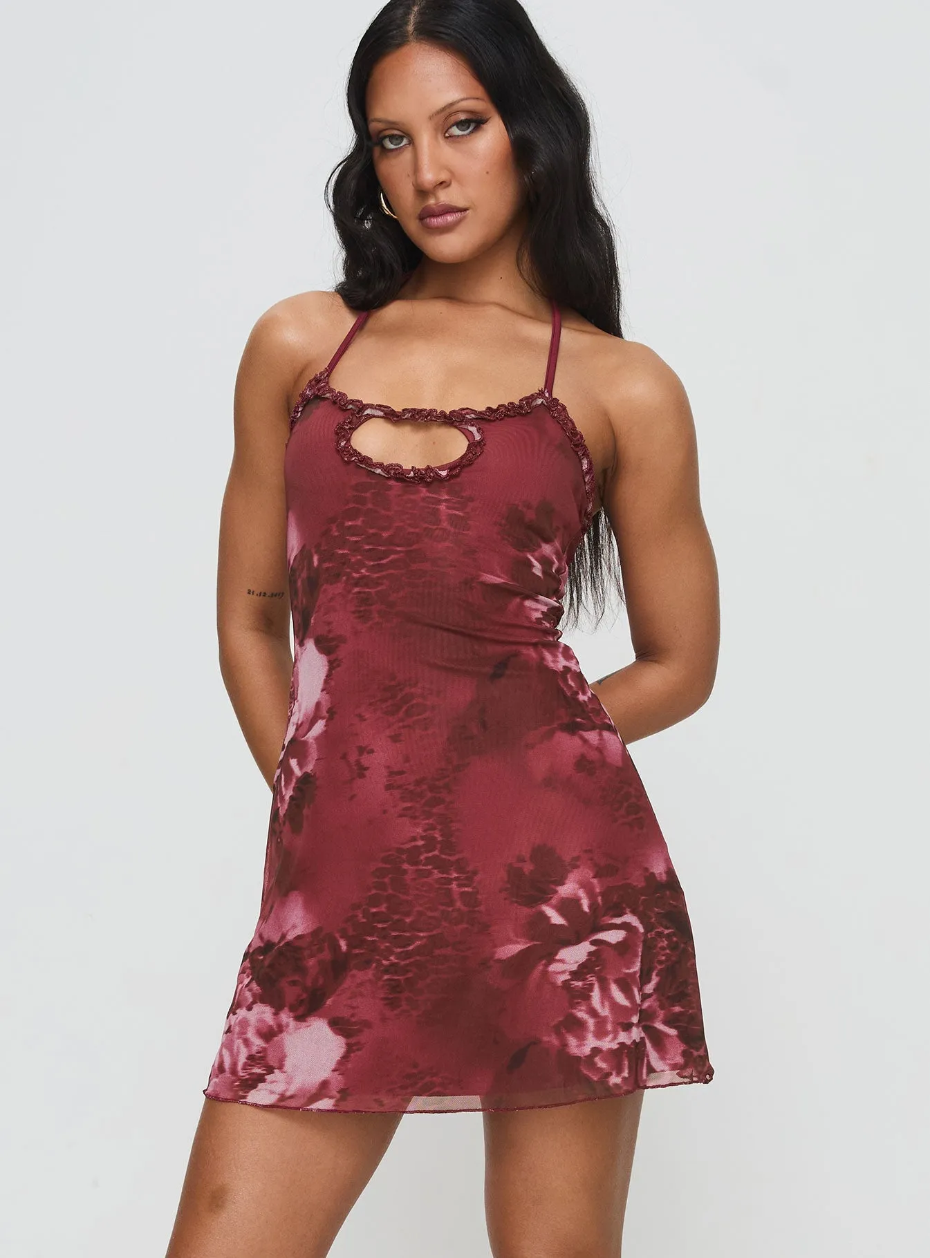 Light Rush Urban Mood Hellita Mini Dress Red Floral