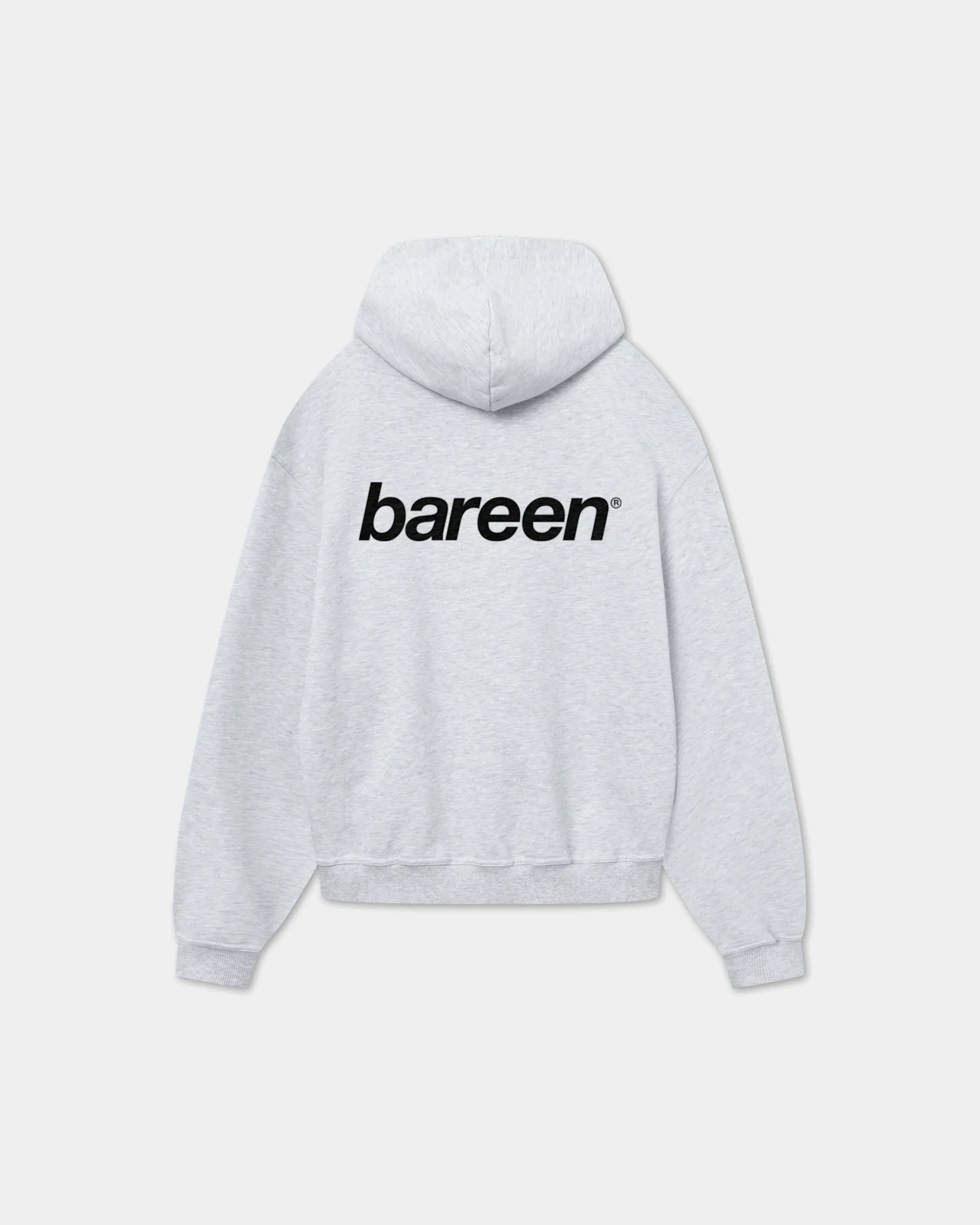 Abrasion Resistant Fabric Minimalist Look Oversize Logo Hoodie, Women - Cloudy Grey Laid - back look