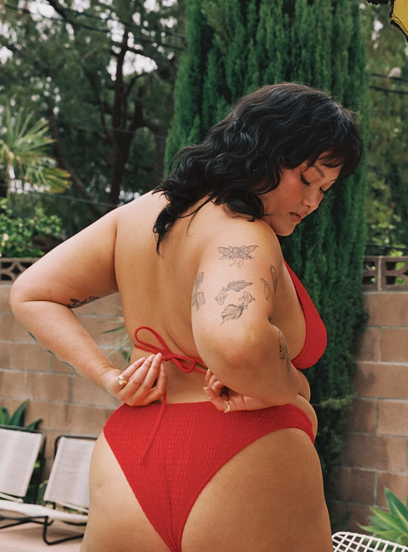 Ergonomic Contour Design Blanca Bikini Top Red Curve