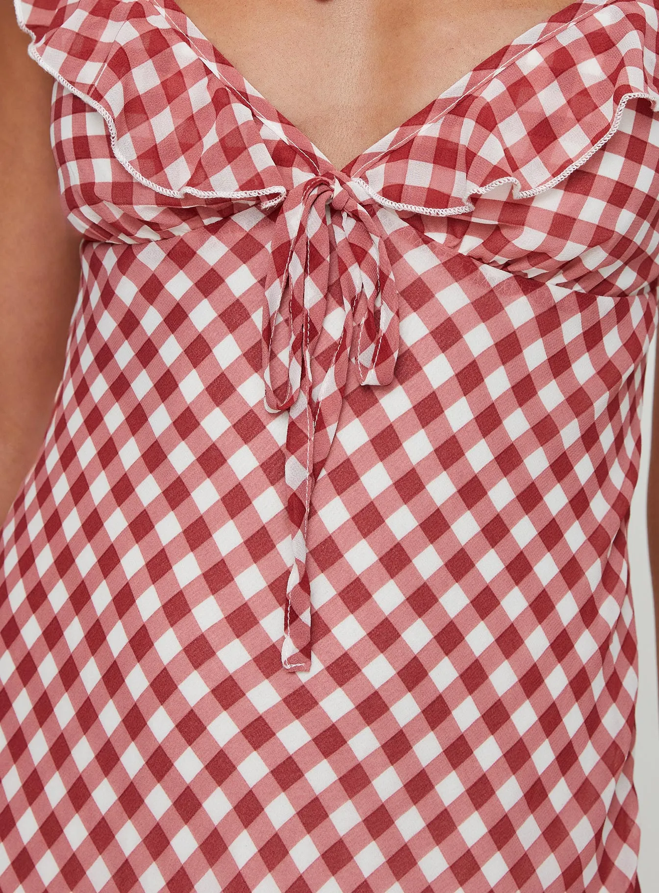 Urban Fresh Marseilla Mini Dress Red Check