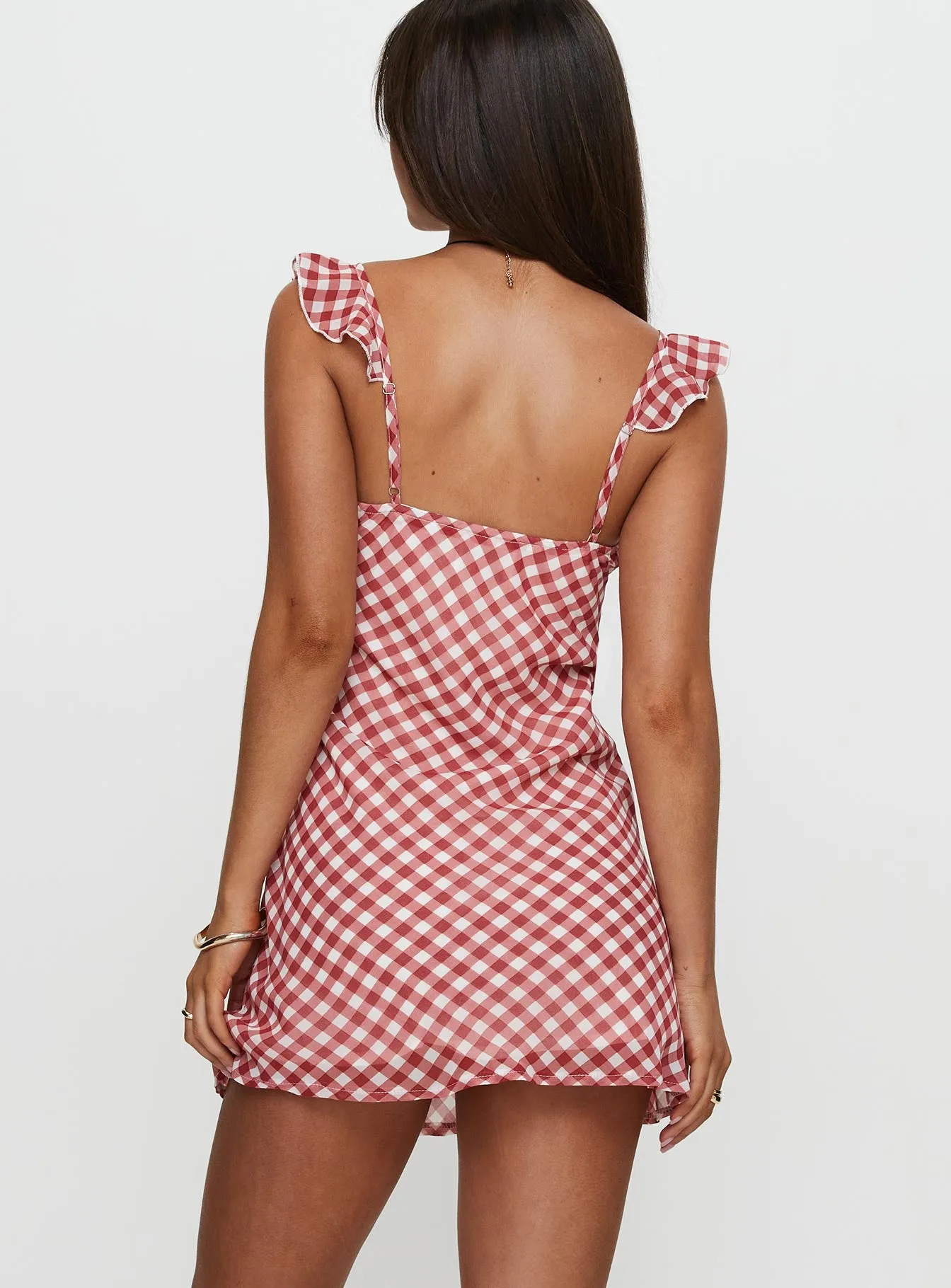 Marseilla Mini Dress Red Check Eye Candy Elegant Wear