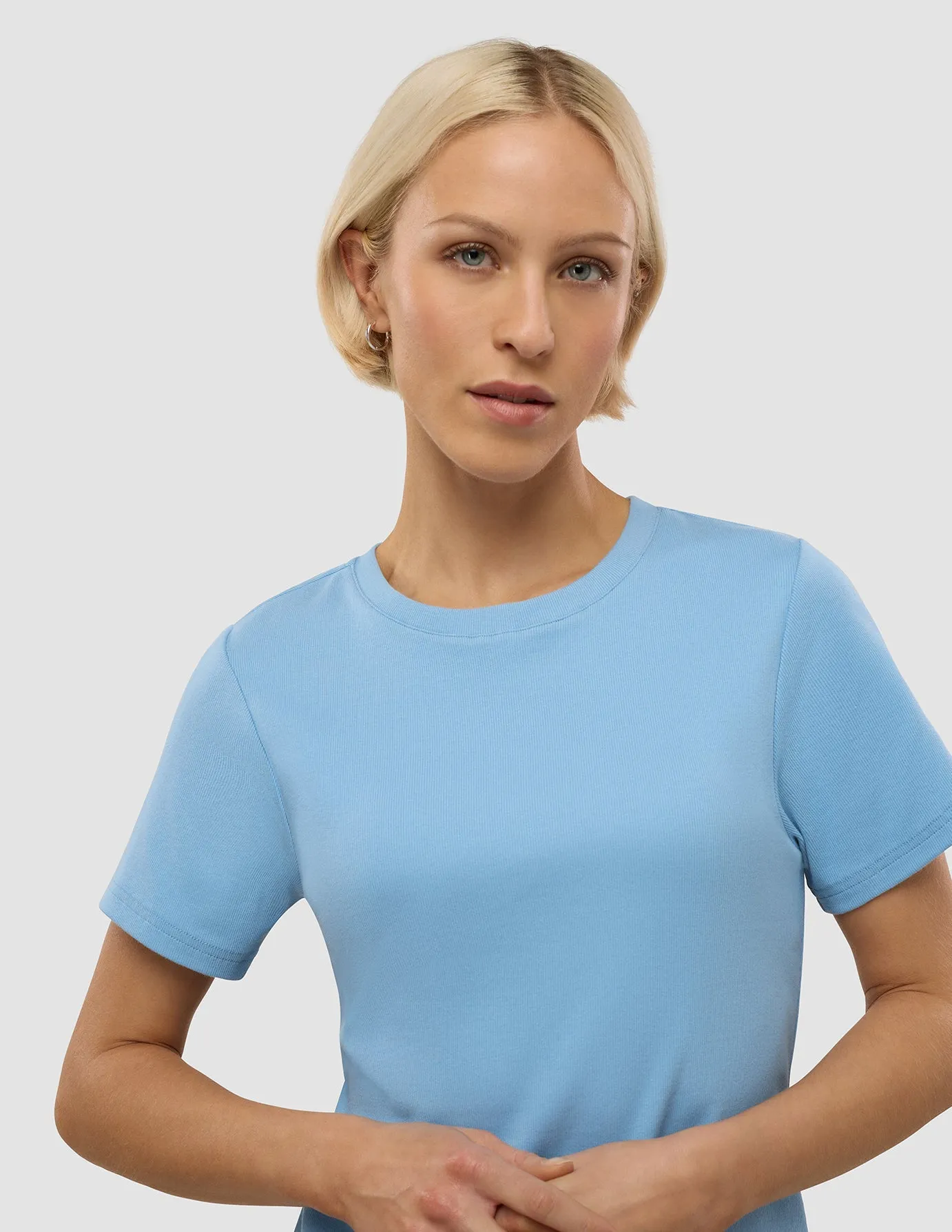 Women's Rib T-Shirt Blissful Blue Sport Ease
