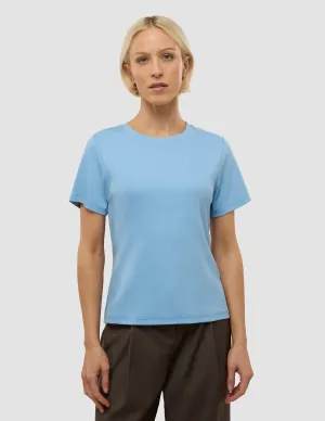 Sustainable Base World Edge Women's Rib T-Shirt Blissful Blue