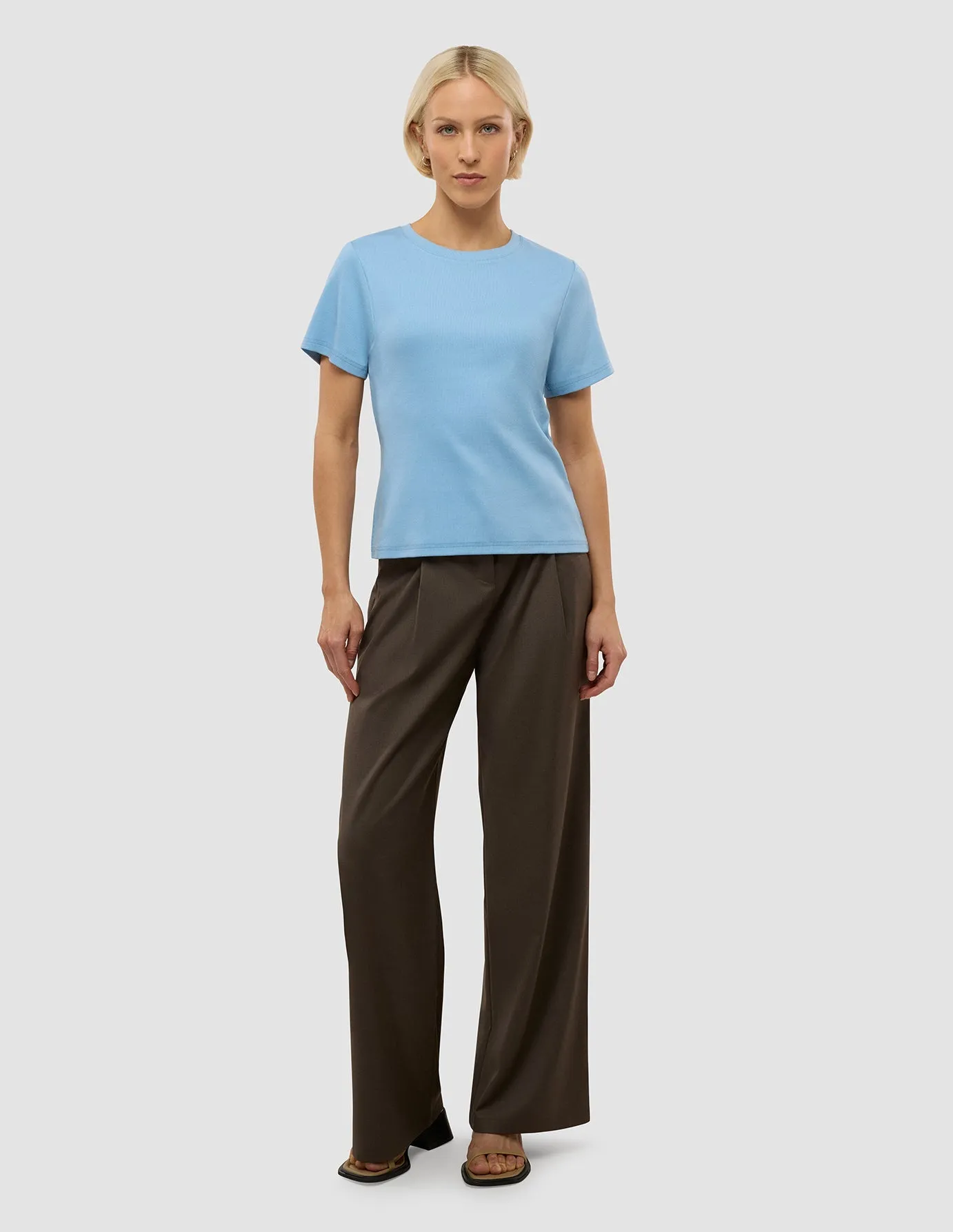 Cool Frame Future Edge Women's Rib T-Shirt Blissful Blue