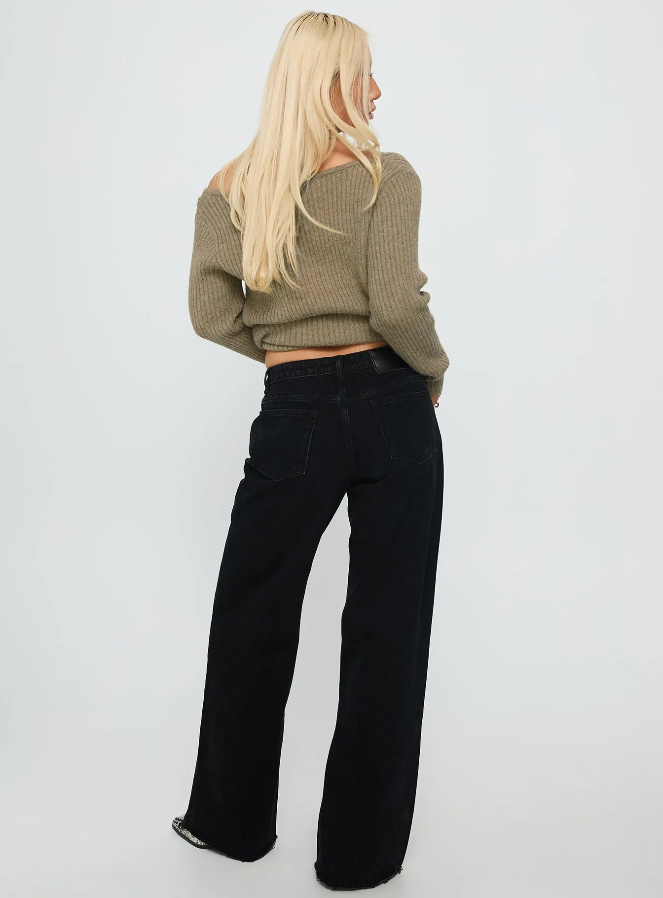 Adaptive Look Darla Low Rise Straight Leg Jeans Washed Black