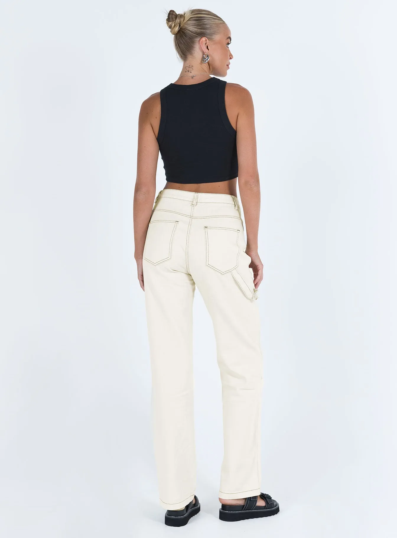 Circular Knit Construction Copeland Jeans White Tall