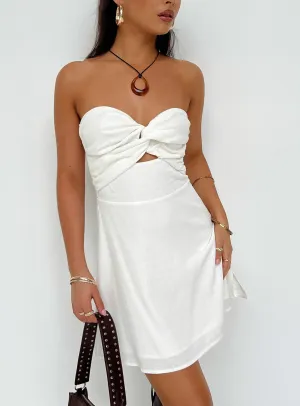 Falling For You Mini Dress White Urban Pop Odor Resistant Finish