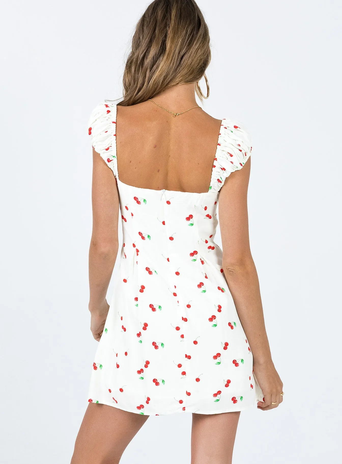 Rozalia Mini Dress White Multi Stylish mini with ruffles Comfortable work-to-play dress