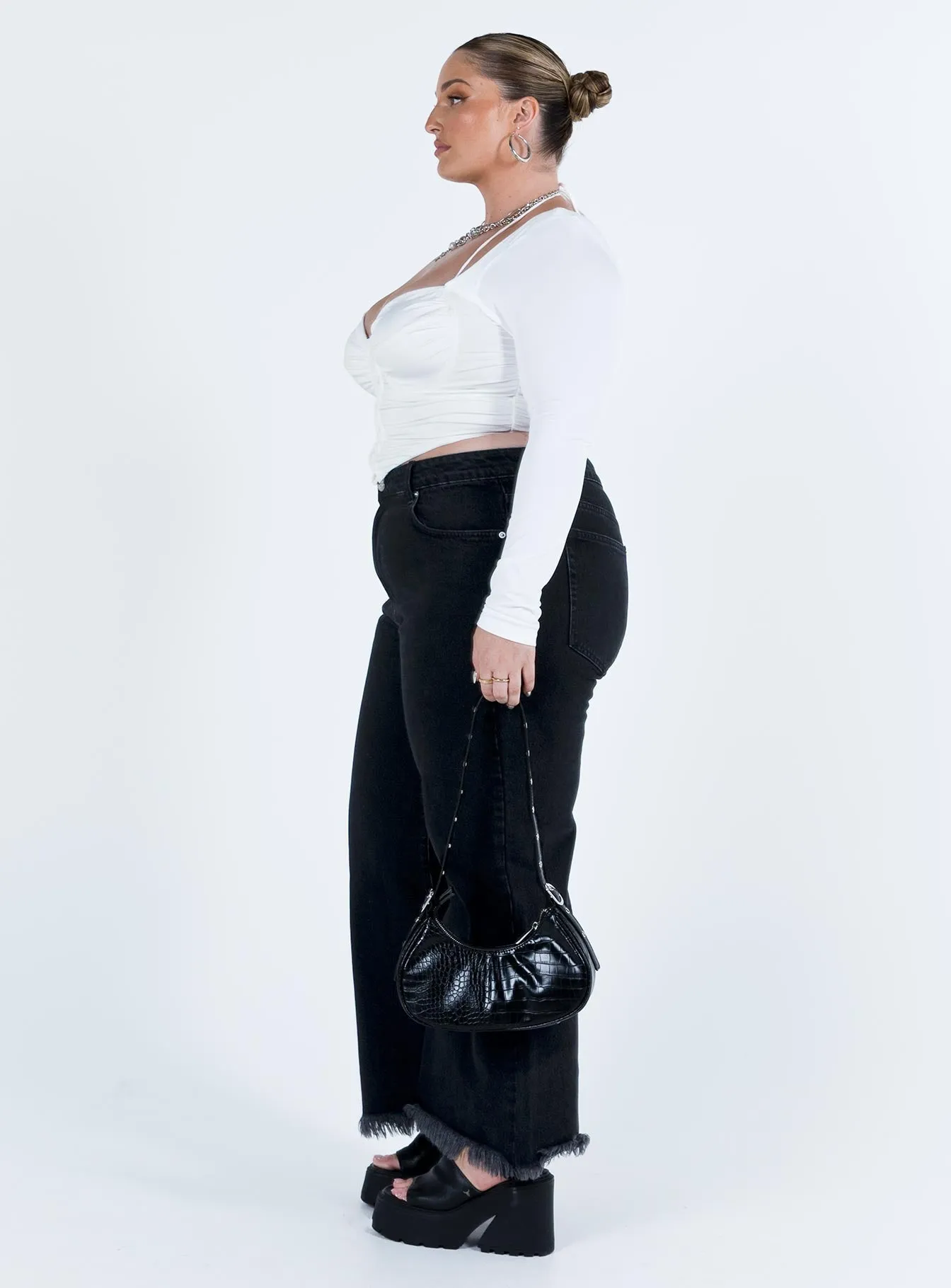Stretch Fit Denim Carey Denim Jeans Black Curve