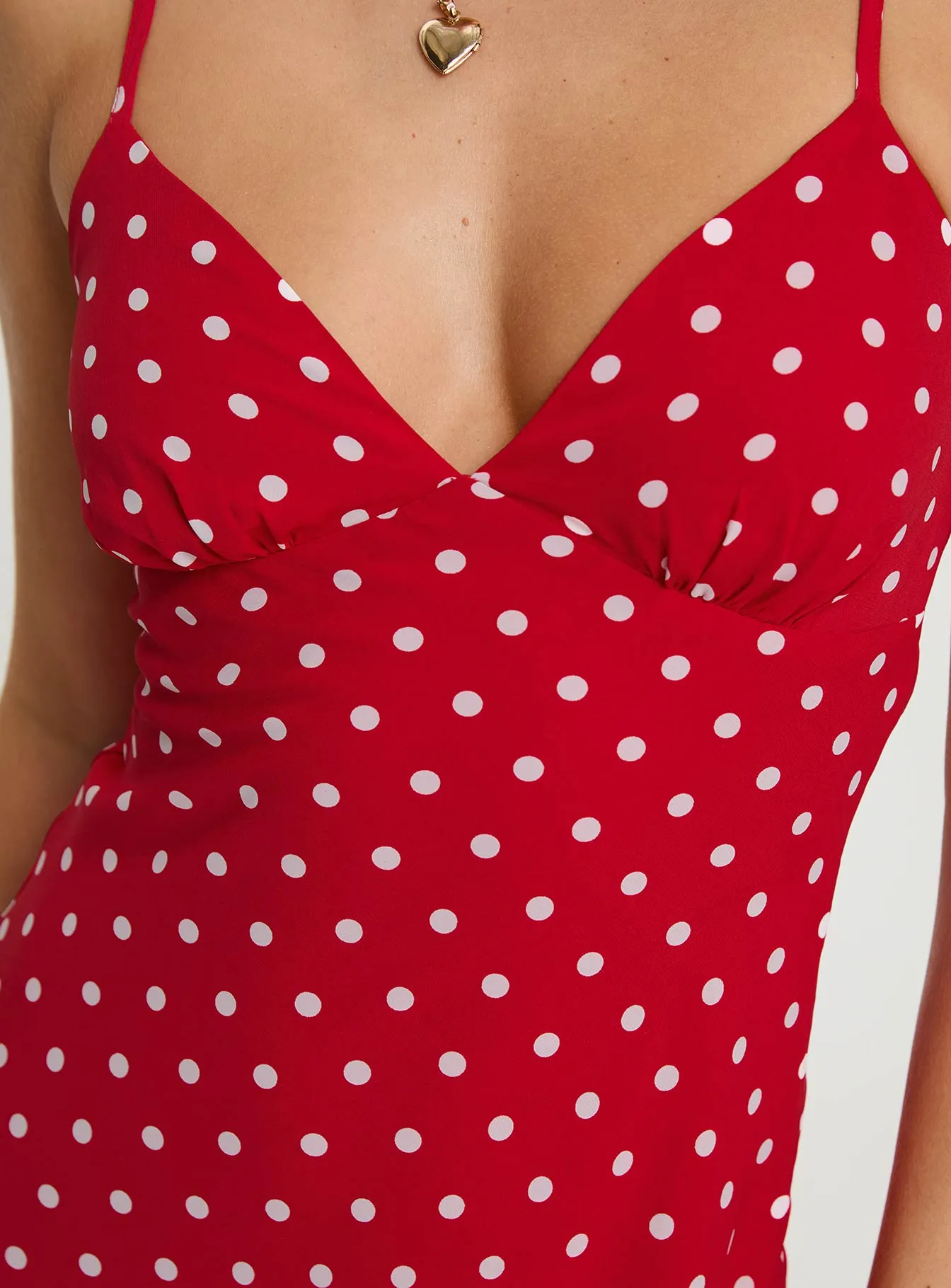 Chara Mini Dress Red Flirty off-the-shoulder mini
