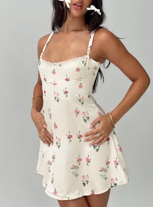 Look Loud Trendy mini outfit Remini Satin Mini Dress Floral