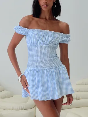 Fashion Essential Count My Blessings Playsuit Blue Check