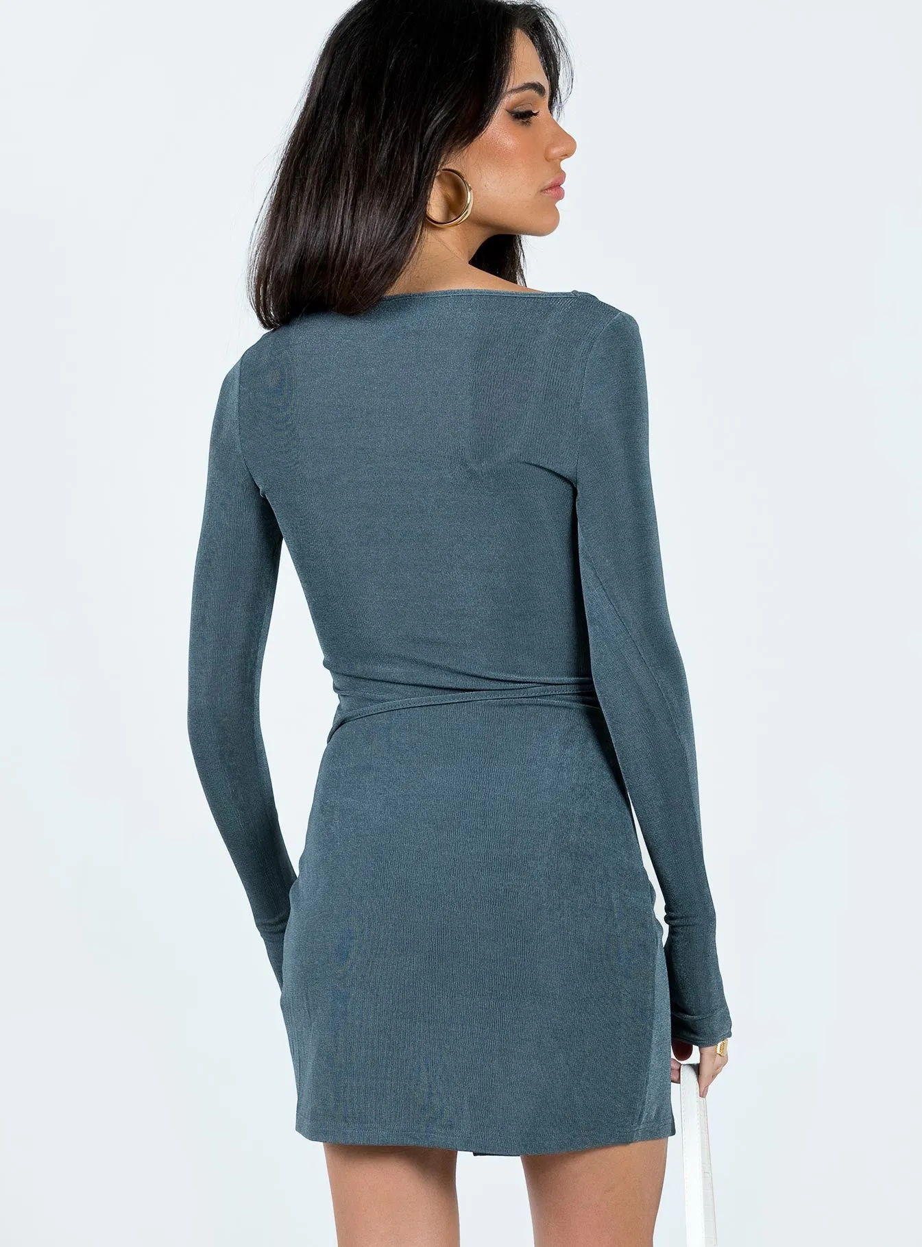 Stylish short-sleeve mini Dressy Cool Ura Long Sleeve Mini Dress Grey