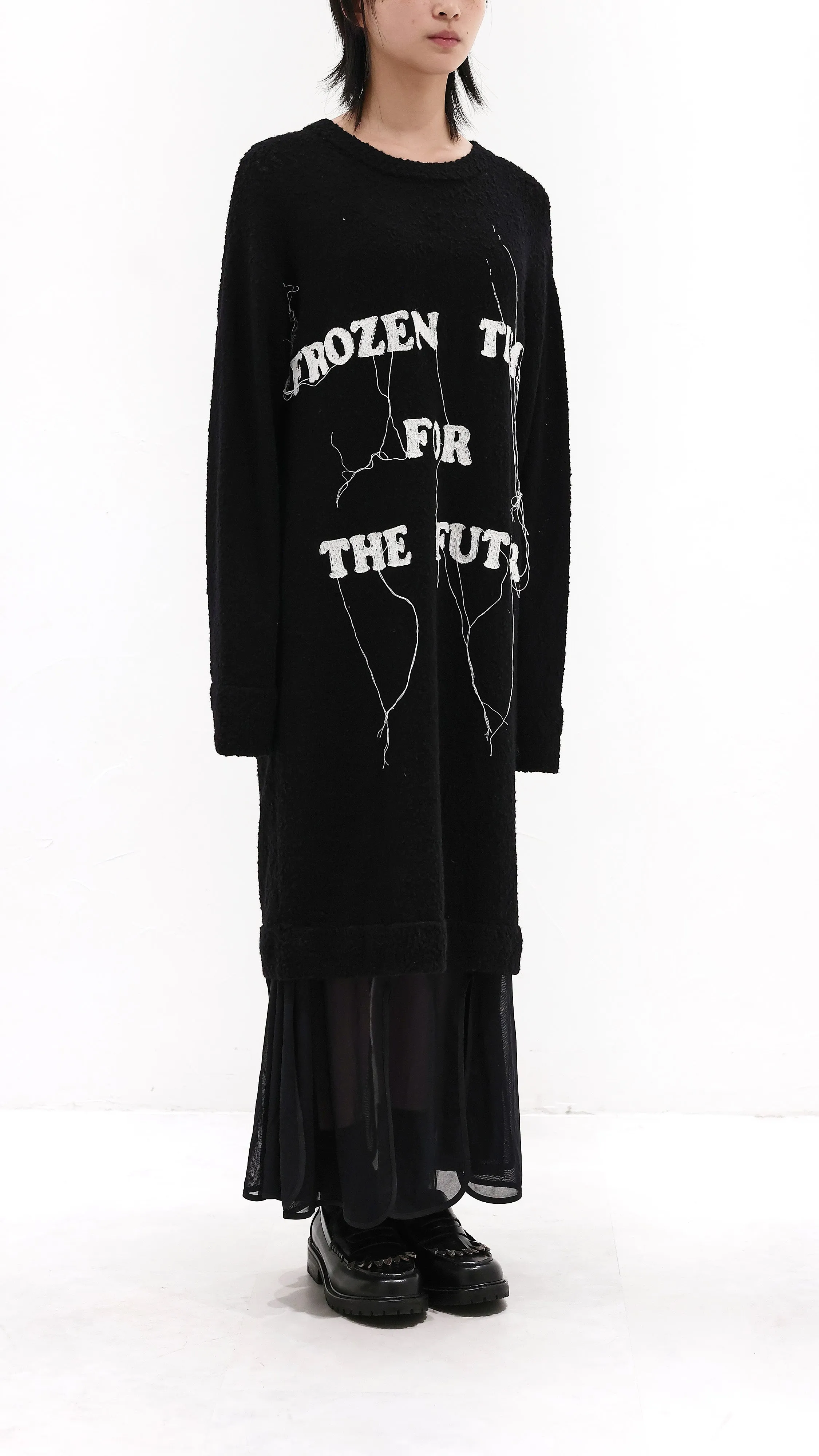 Heroine Glow Date Vibe 2 in 1 Slogan Knit Dress