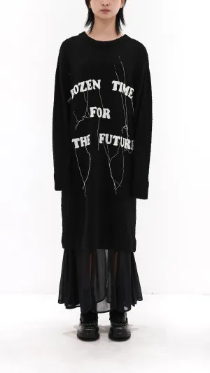 2 in 1 Slogan Knit Dress Kind Soul