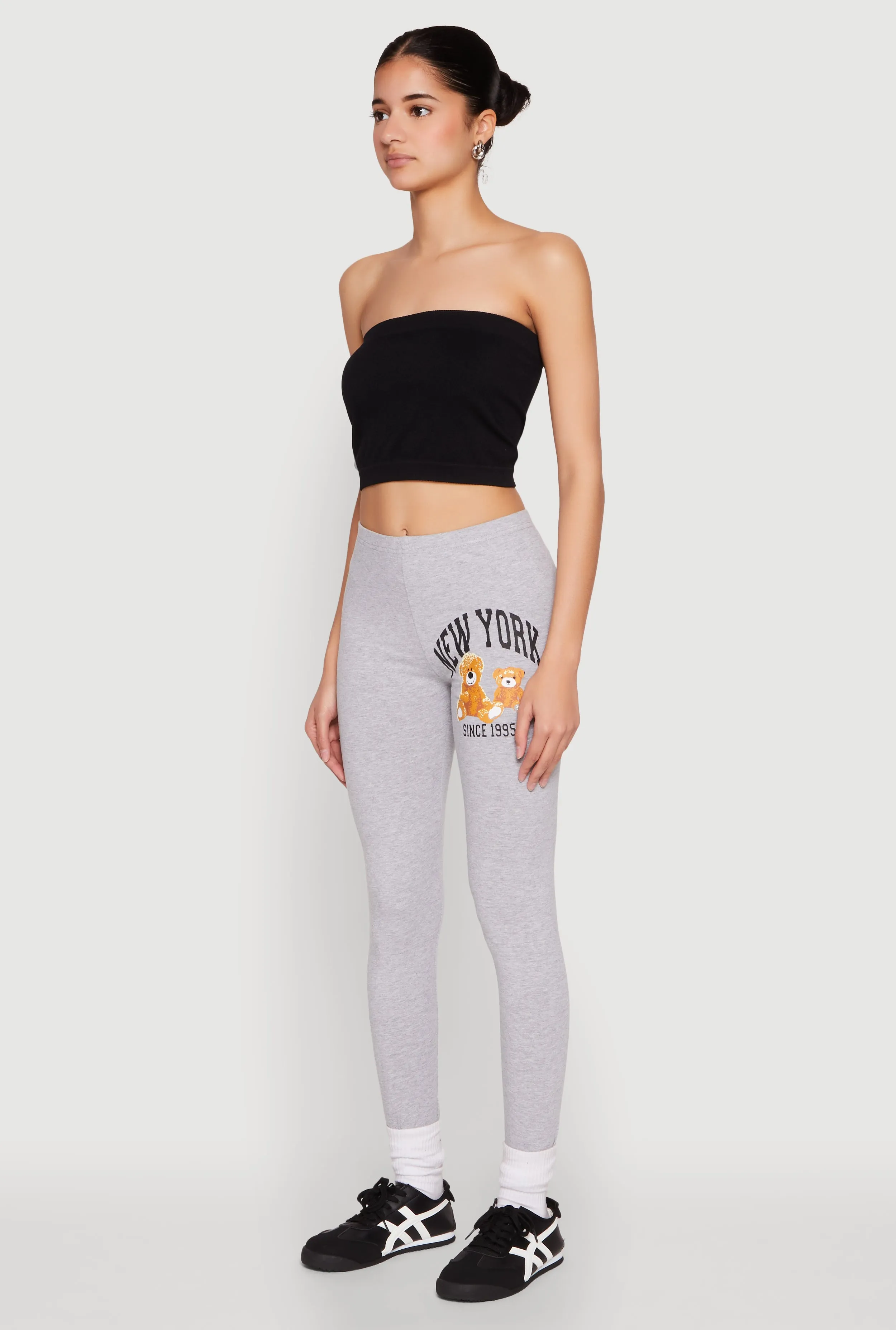 Travel Ready New York Since 1995 Bear Graphic Leggings