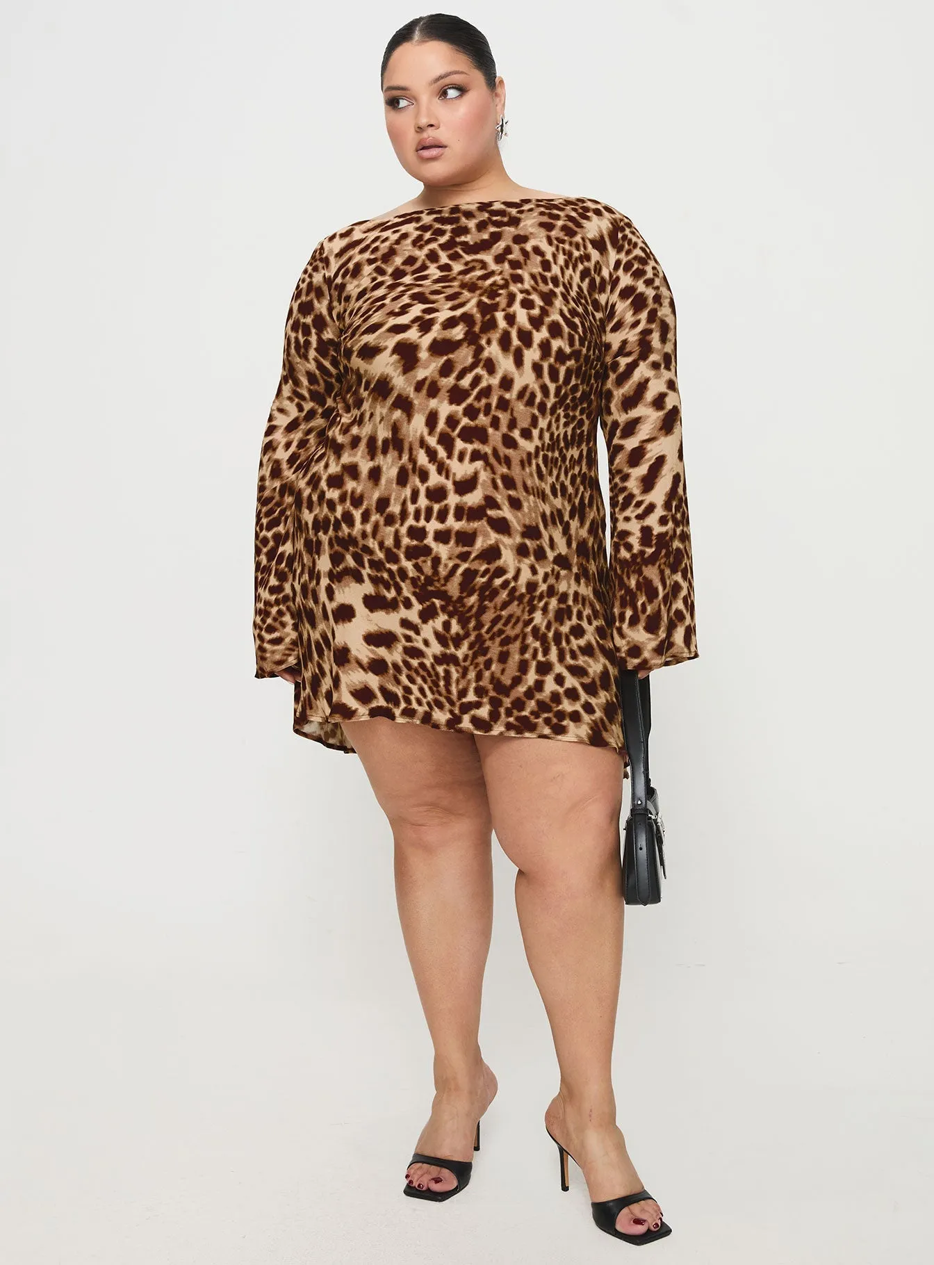 Fresh Prints Halo Bias Mini Dress Leopard Curve