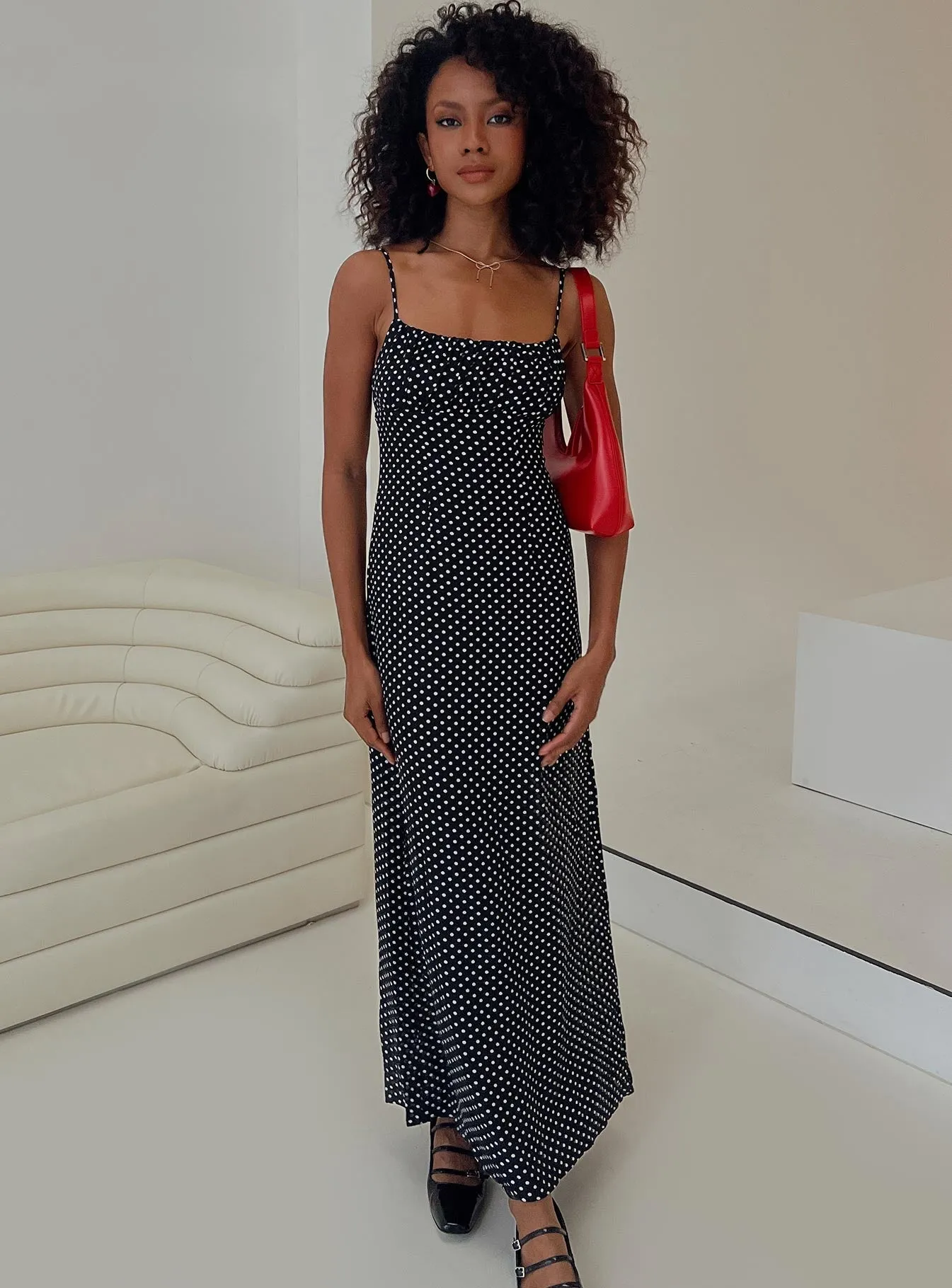 Organza Air Pansotti Maxi Dress Black