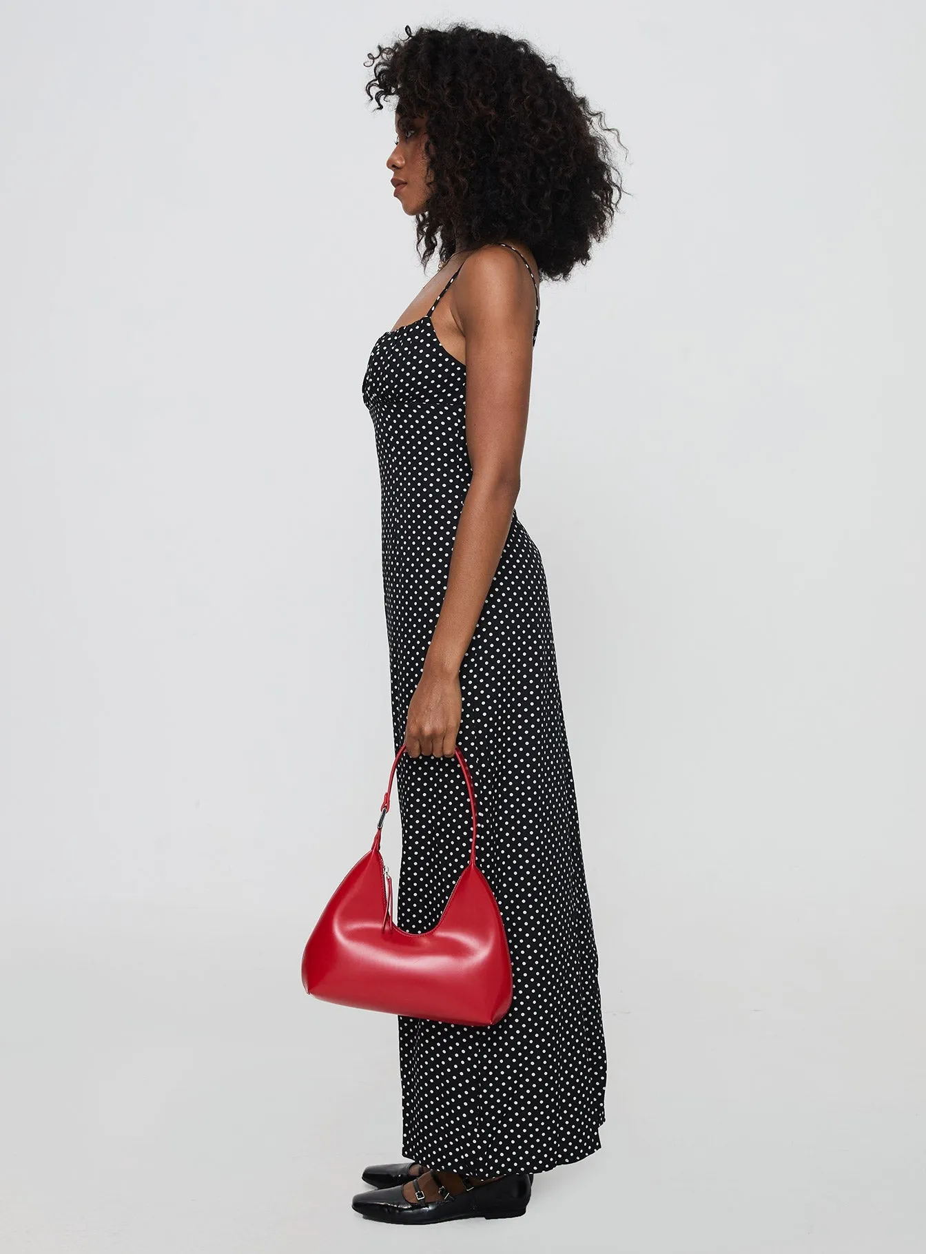 Pansotti Maxi Dress Black Denim Glow Gold Touch